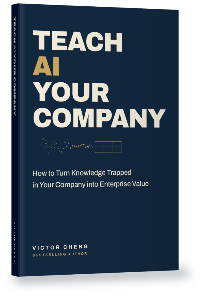Teach AI Your Company by Victor Cheng, book cover